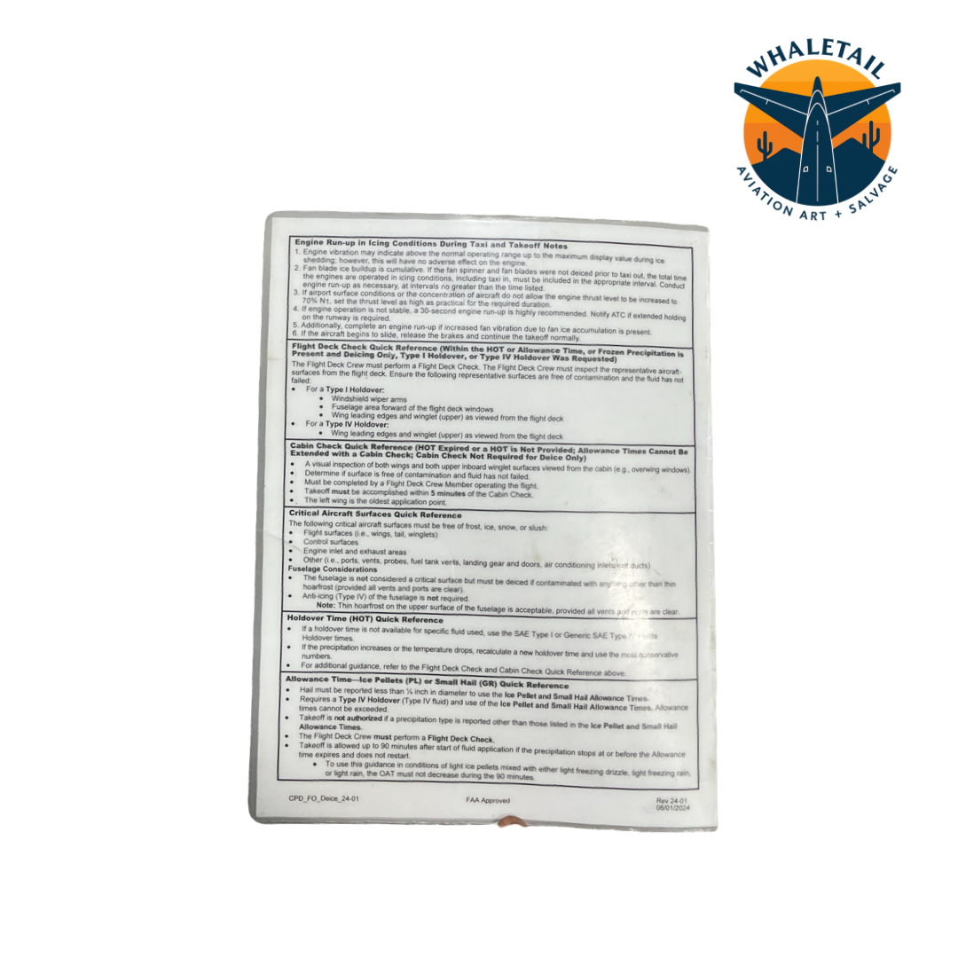 Southwest Procedure Card