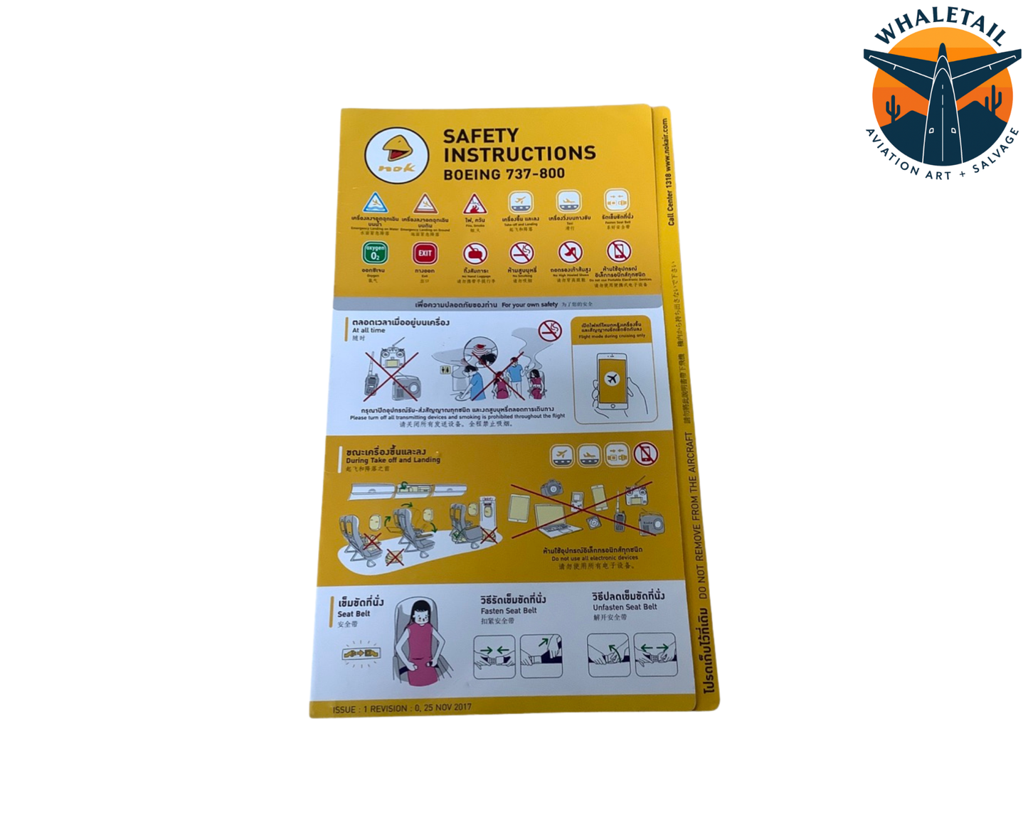 737-800 Safety Cards (Yellow)