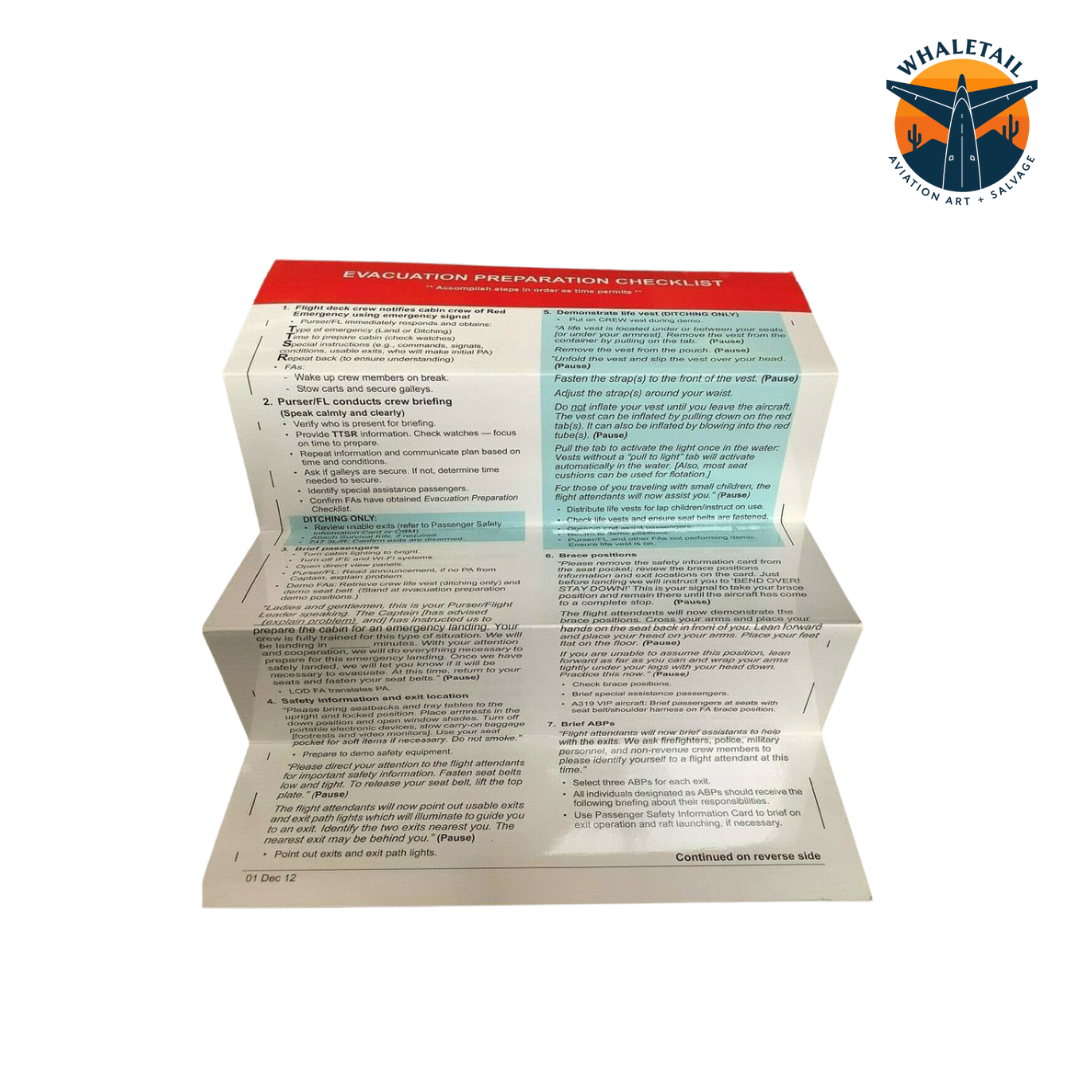 Evacuation Checklist Without Holder