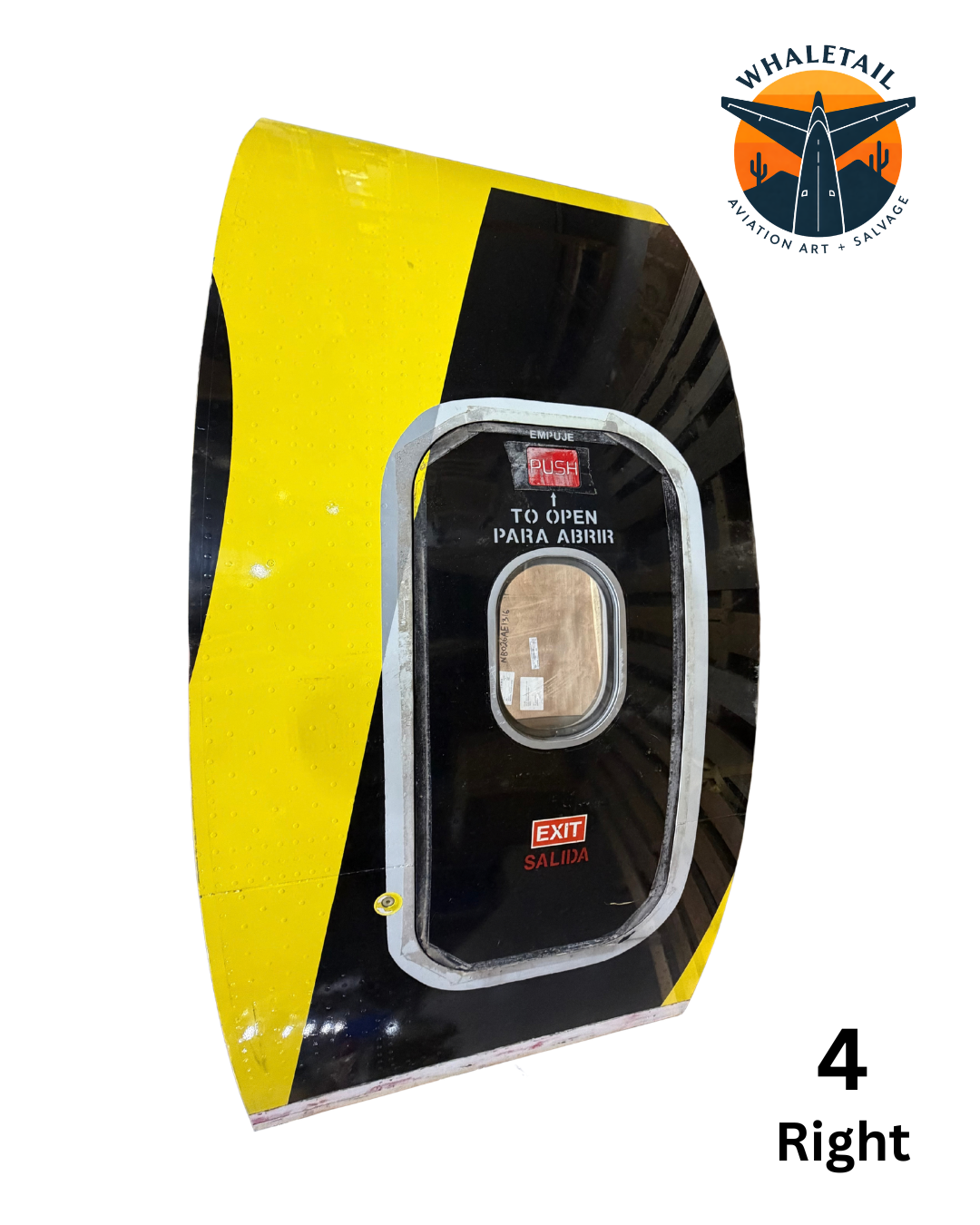 Retired Spirit Airlines Overwing Exit Door with Frame