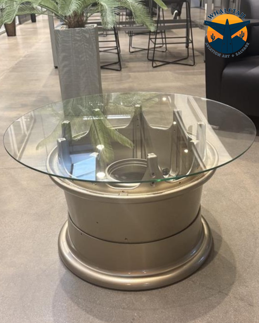 Boeing 767 Aircraft Wheel Hub Coffee Table – Cashmere Gold