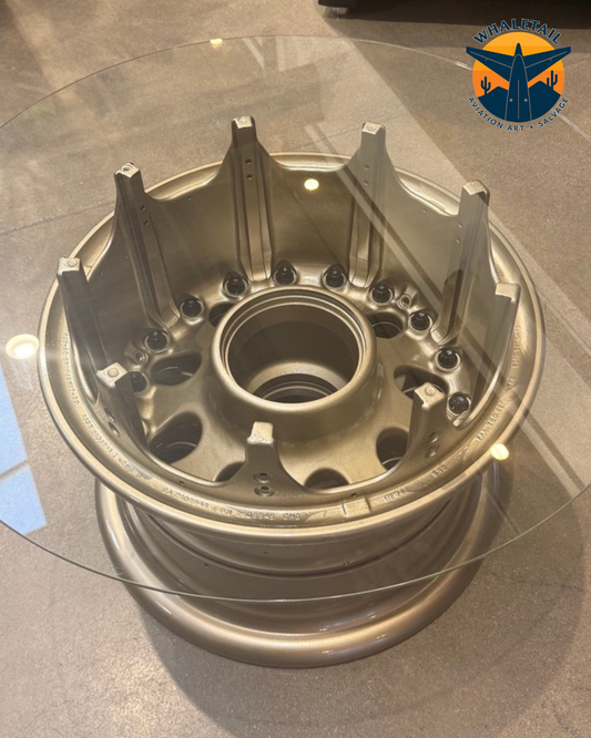 Boeing 767 Aircraft Wheel Hub Coffee Table – Cashmere Gold