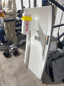 Aircraft overhead panel exit