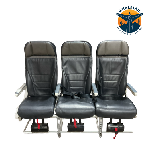 Aircraft Economy row of 3 Seats- Grey Headrest