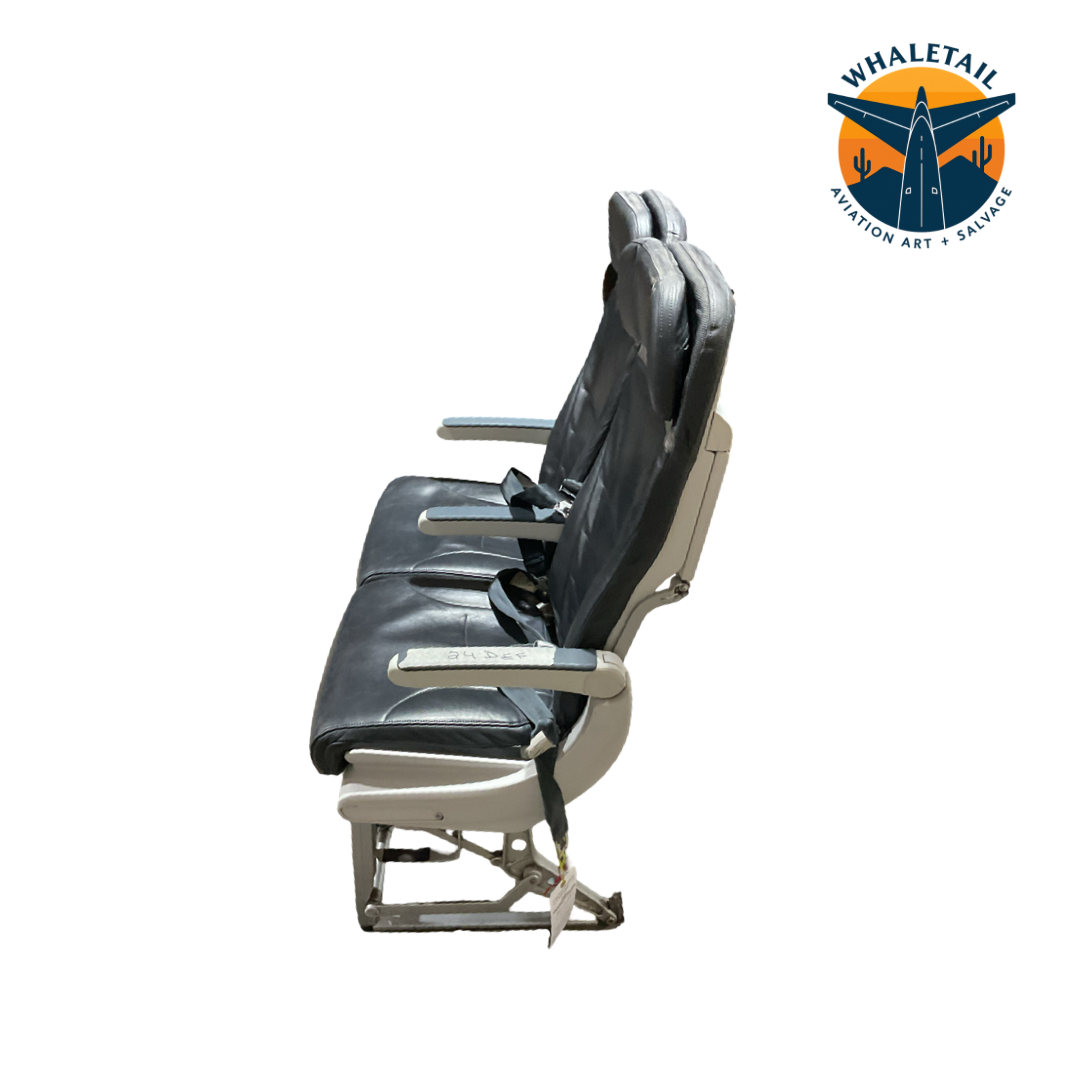 Aircraft Economy Row of 2 Seats- Blue Headrest