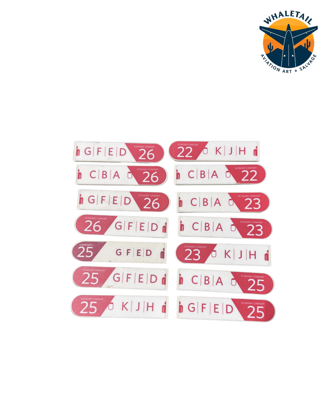 747-400 Economy Comfort Aisle Plaque (sold individually)