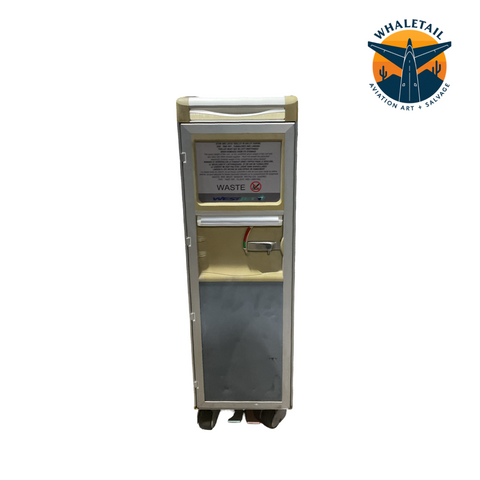 Authentic WestJet Airlines Half-Size Galley Waste Cart