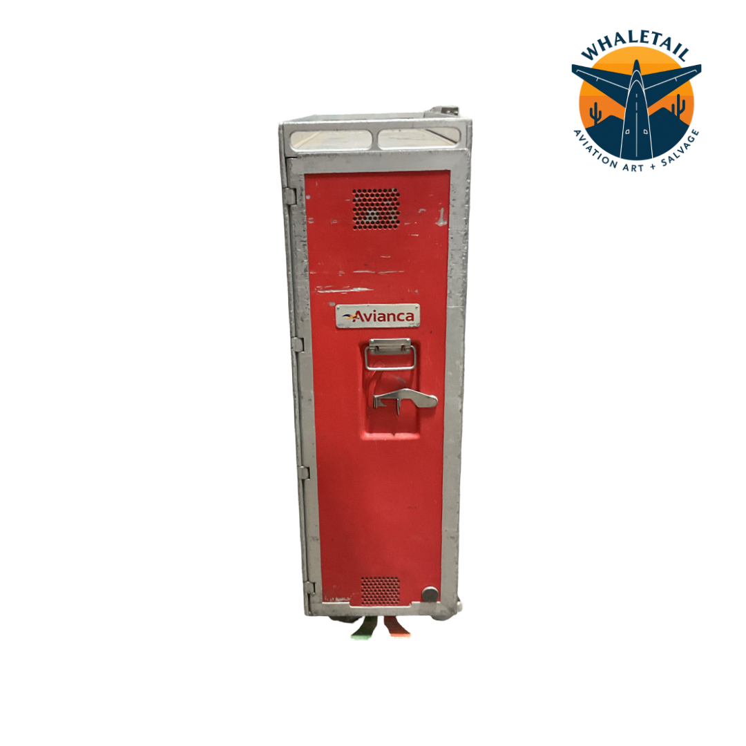 Authentic Avianca Red Full-Size Galley Cart