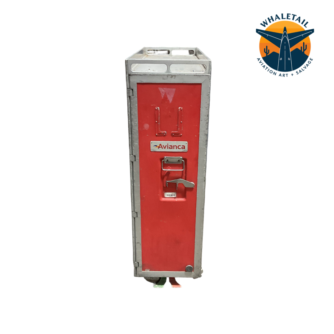 Authentic Avianca Red Full-Size Galley Cart