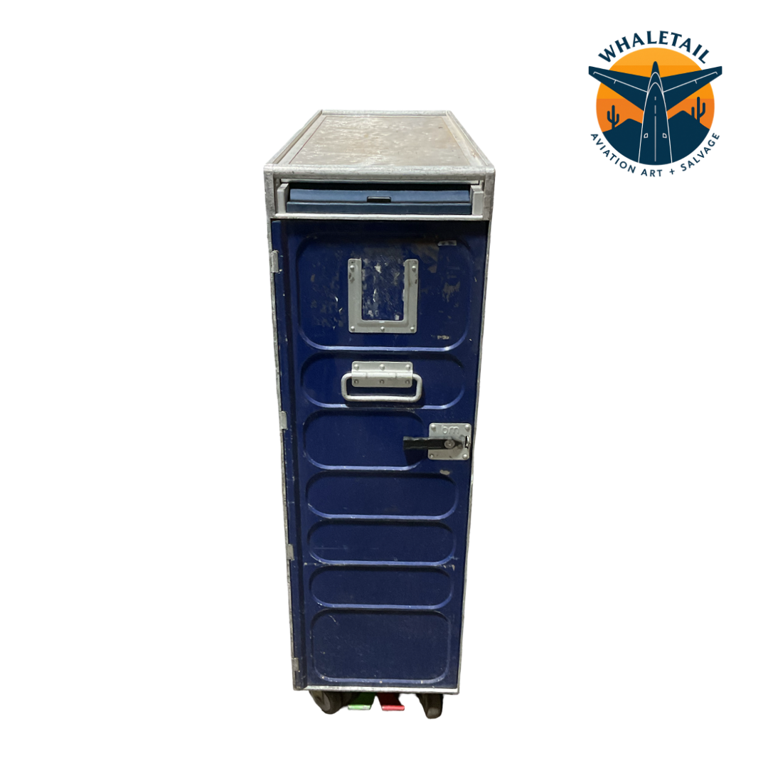Authentic Blue Full-Size Galley Serving Cart