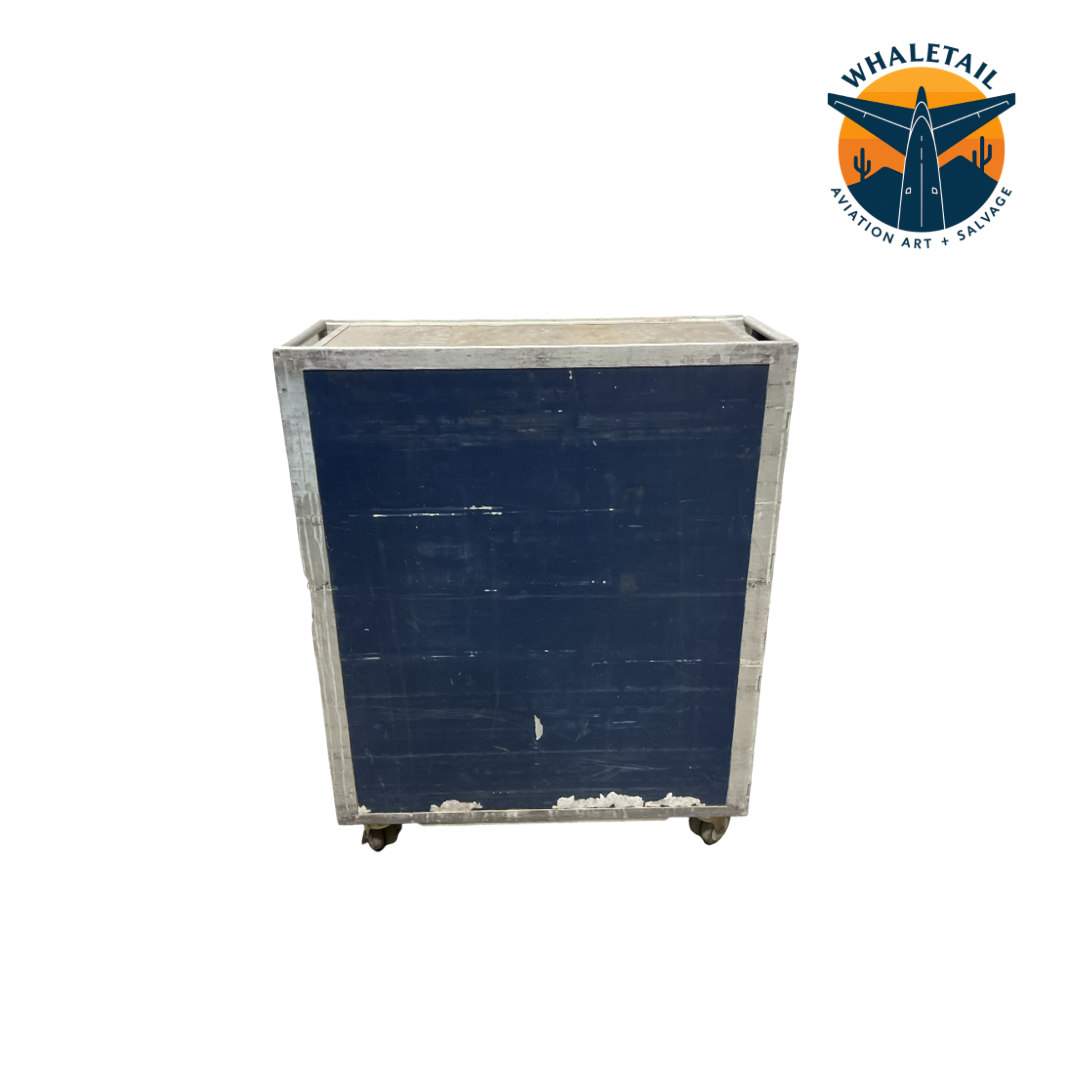 Authentic Blue Full-Size Galley Serving Cart