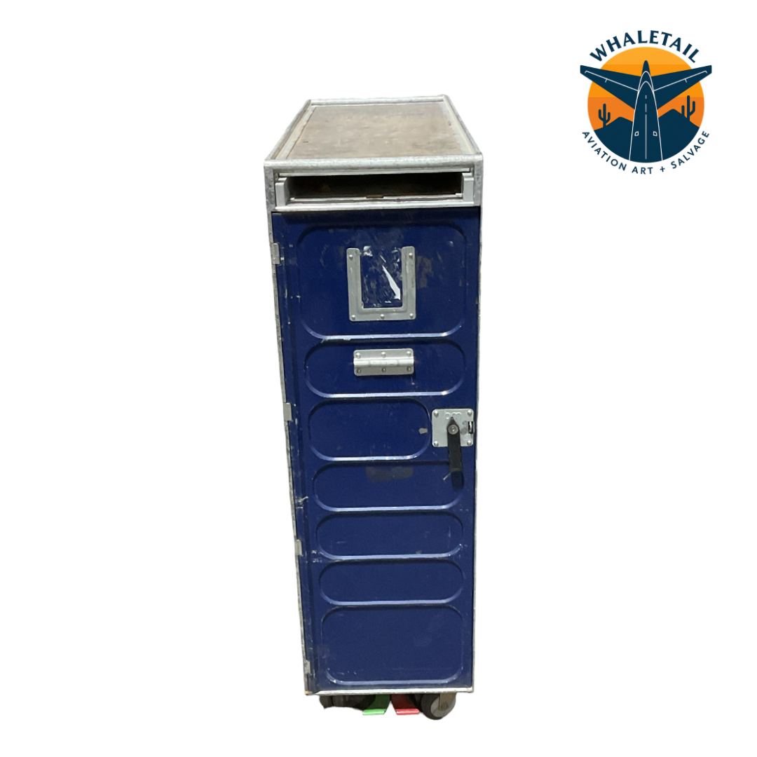 Authentic Blue Full-Size Galley Serving Cart