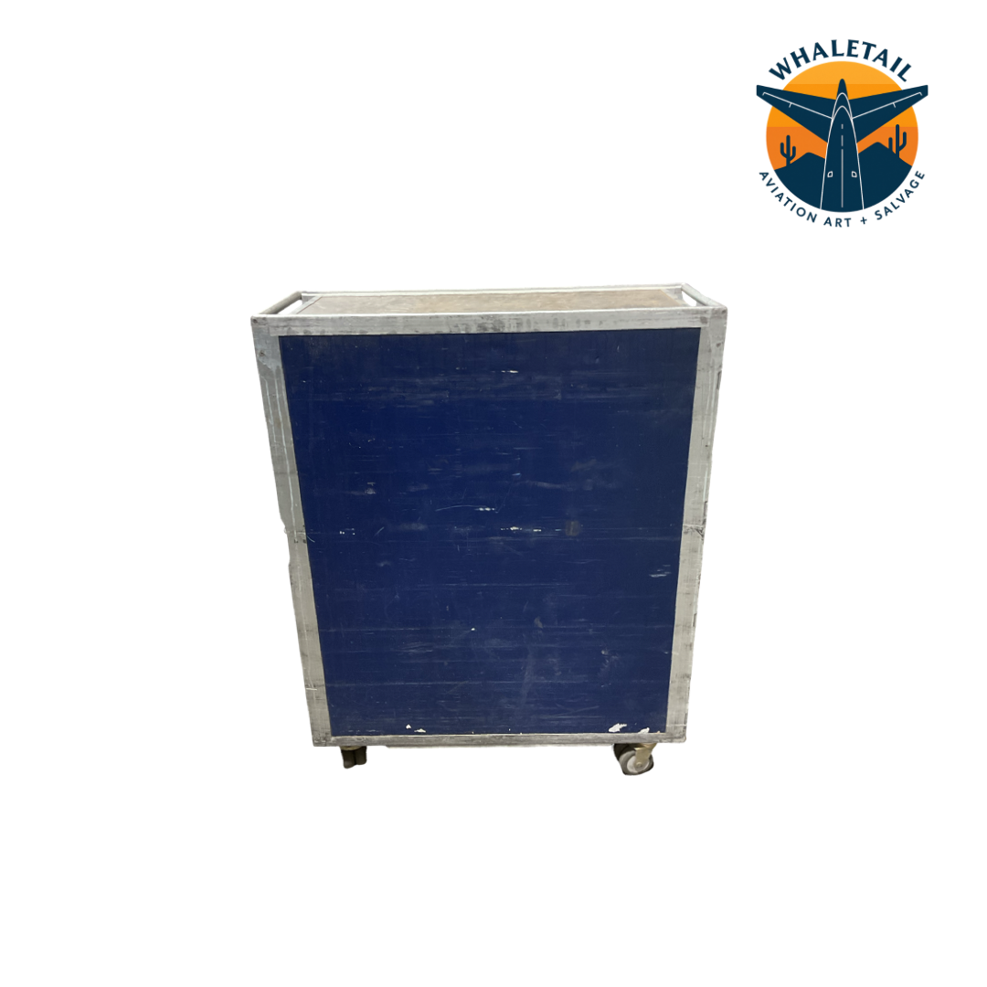 Authentic Blue Full-Size Galley Serving Cart