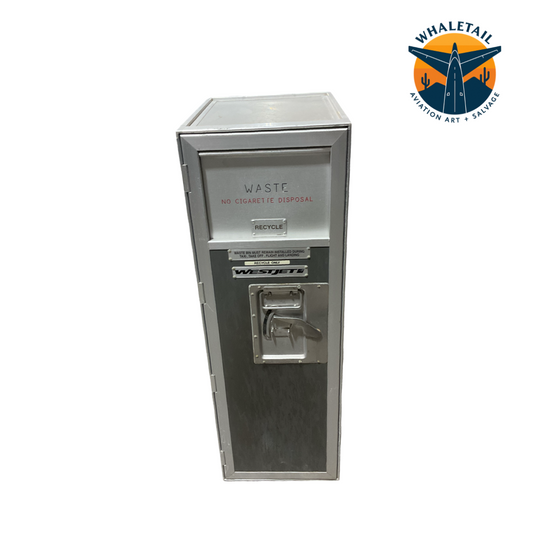 Authentic WestJet Aircraft Half-Size Galley Waste Cart (stand alone)