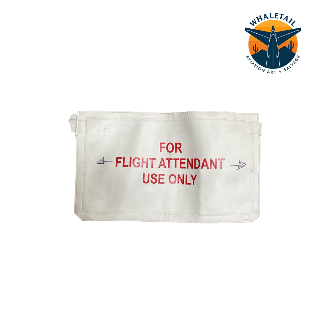 Airline “FOR FLIGHT ATTENDANT USE ONLY” Seat Bib – Authentic Aircraft Cabin Item