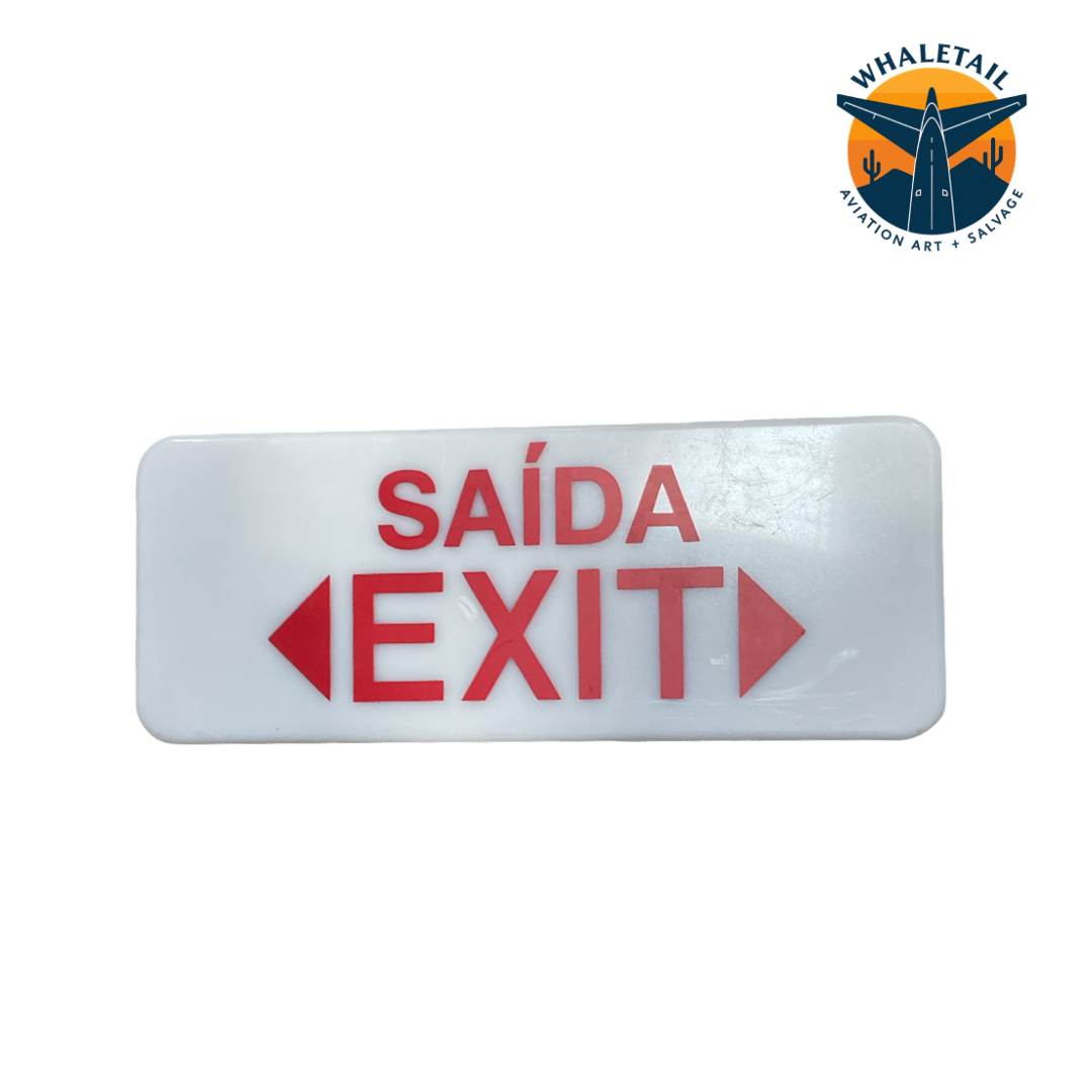 Airbus Portuguese / English EXIT Sign – Cover Only