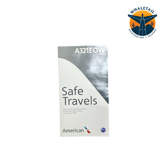 American Airlines A321EOW Safety Card & Inflight Menu Combo