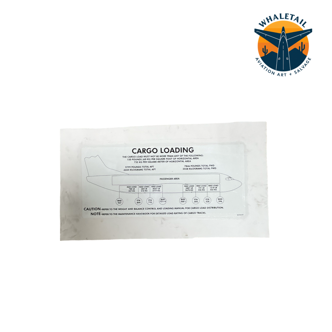 Aircraft Cargo Loading Sign from Cargo Bay