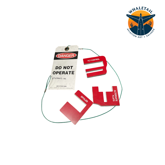 Aircraft Stopper Key Set | Flight Control Lockout Keys with Safety Tag