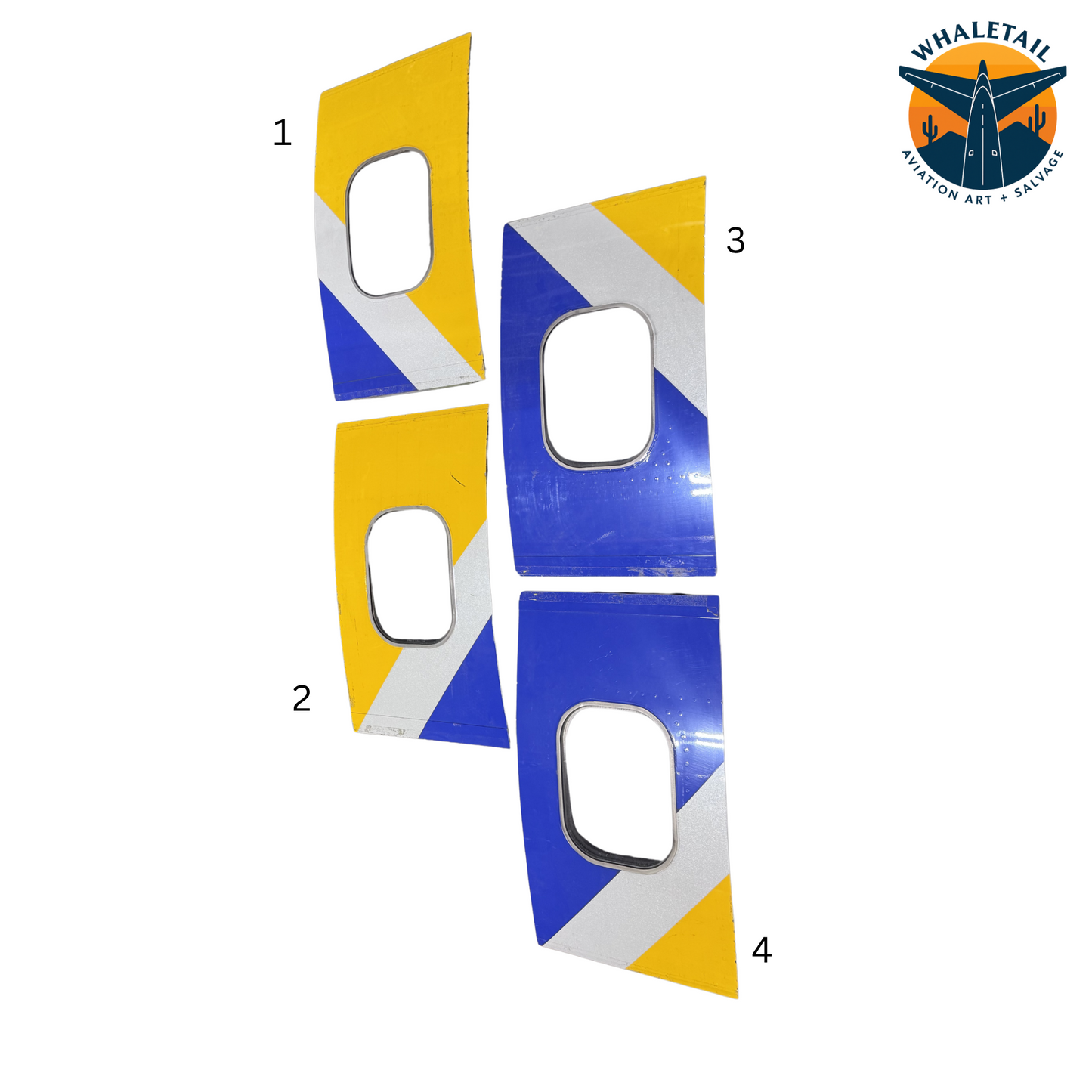 Southwest Airlines Boeing 737 Tricolor Window Cut | Blue, Gray & Yellow Aircraft Skin