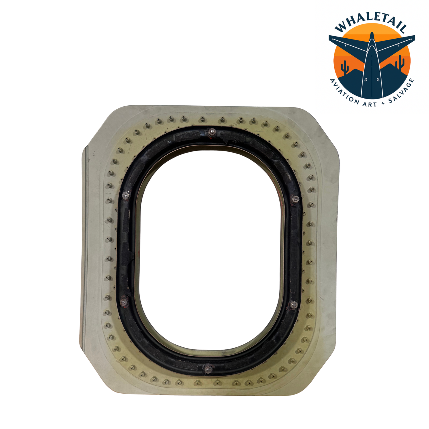 Airbus A330 Red Octagon Aircraft Window Cut | Authentic Aircraft Window