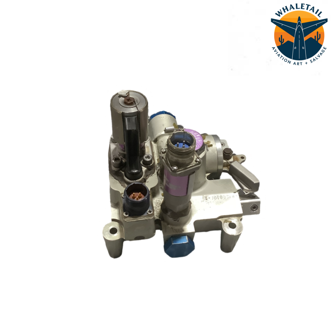 Hydraulic Pressure Switch / Solenoid Valve Housing – Retired Aircraft Systems PN 211C223 | 45080-1 | 2790521-102