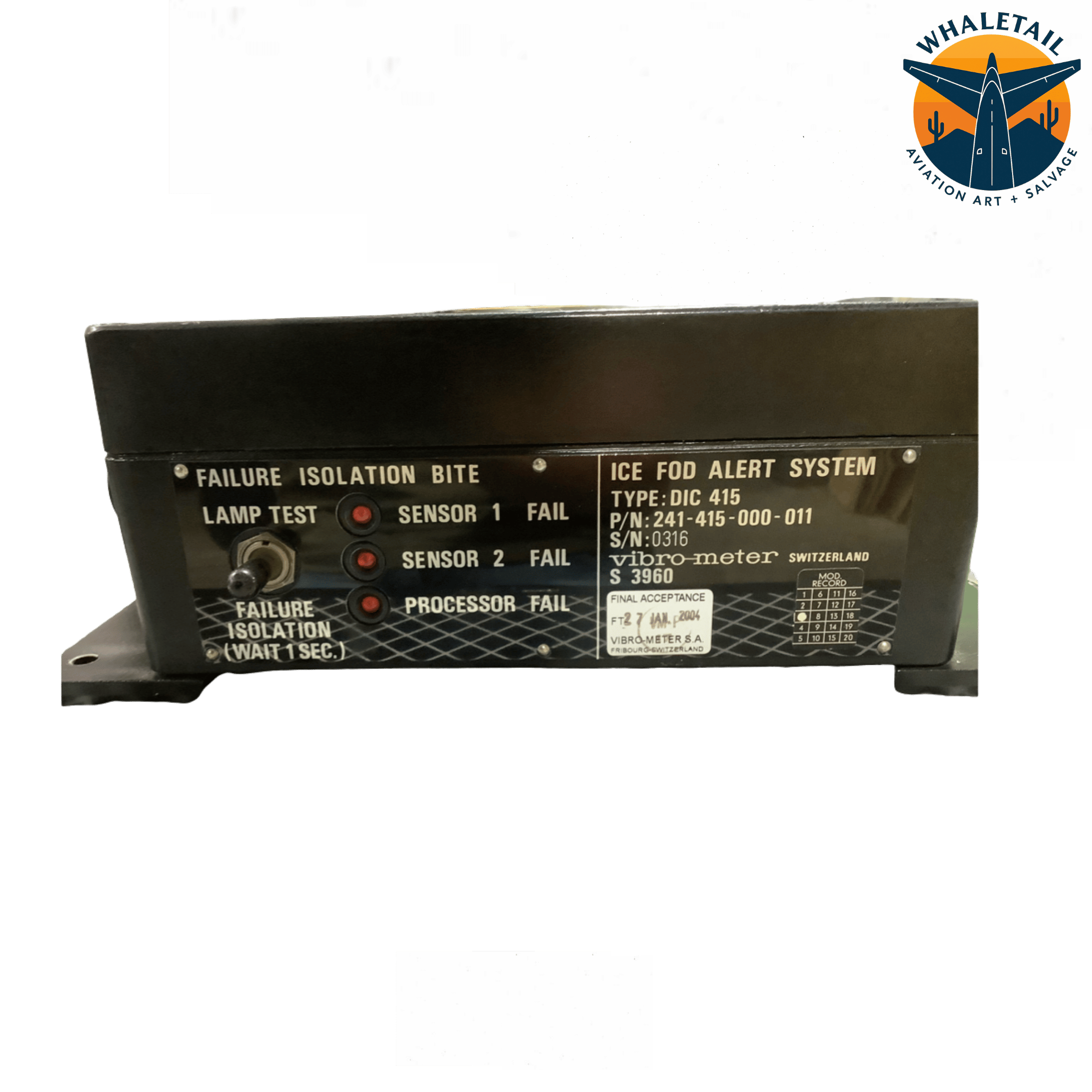 Vibro-Meter Aircraft Ice FOD Alert System Processor