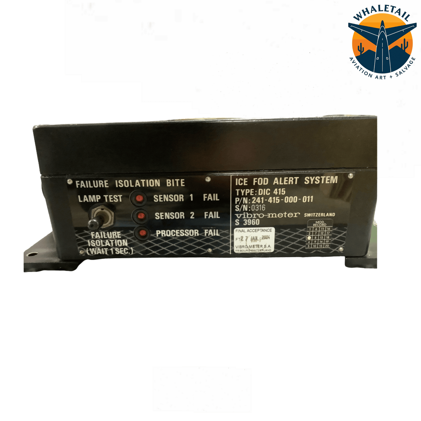 Vibro-Meter Aircraft Ice FOD Alert System Processor