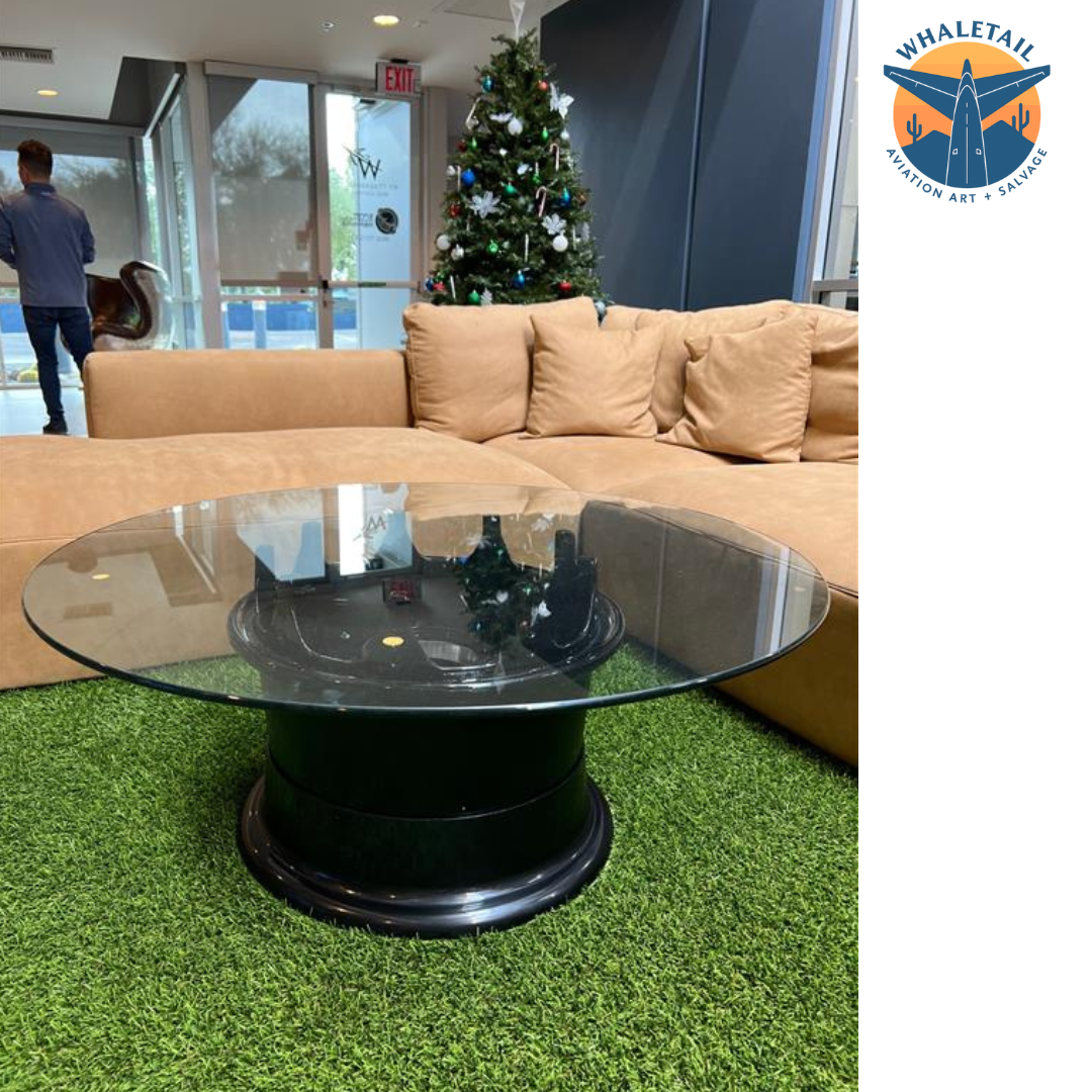 Authentic 767 Aircraft Wheel Hub Coffee Table