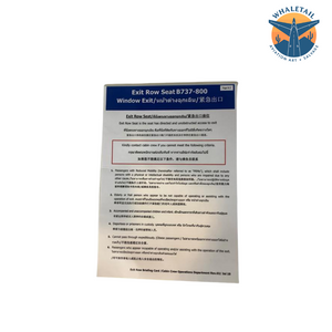 737-800 Exit Row Safety Cards