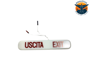 737 Exit Sign Italian/English