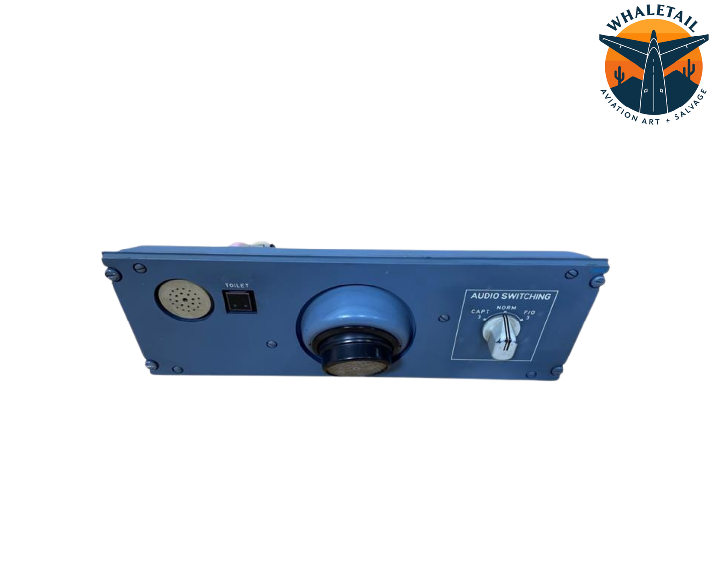 A320 Audio Switch Panel from Flight Deck including light