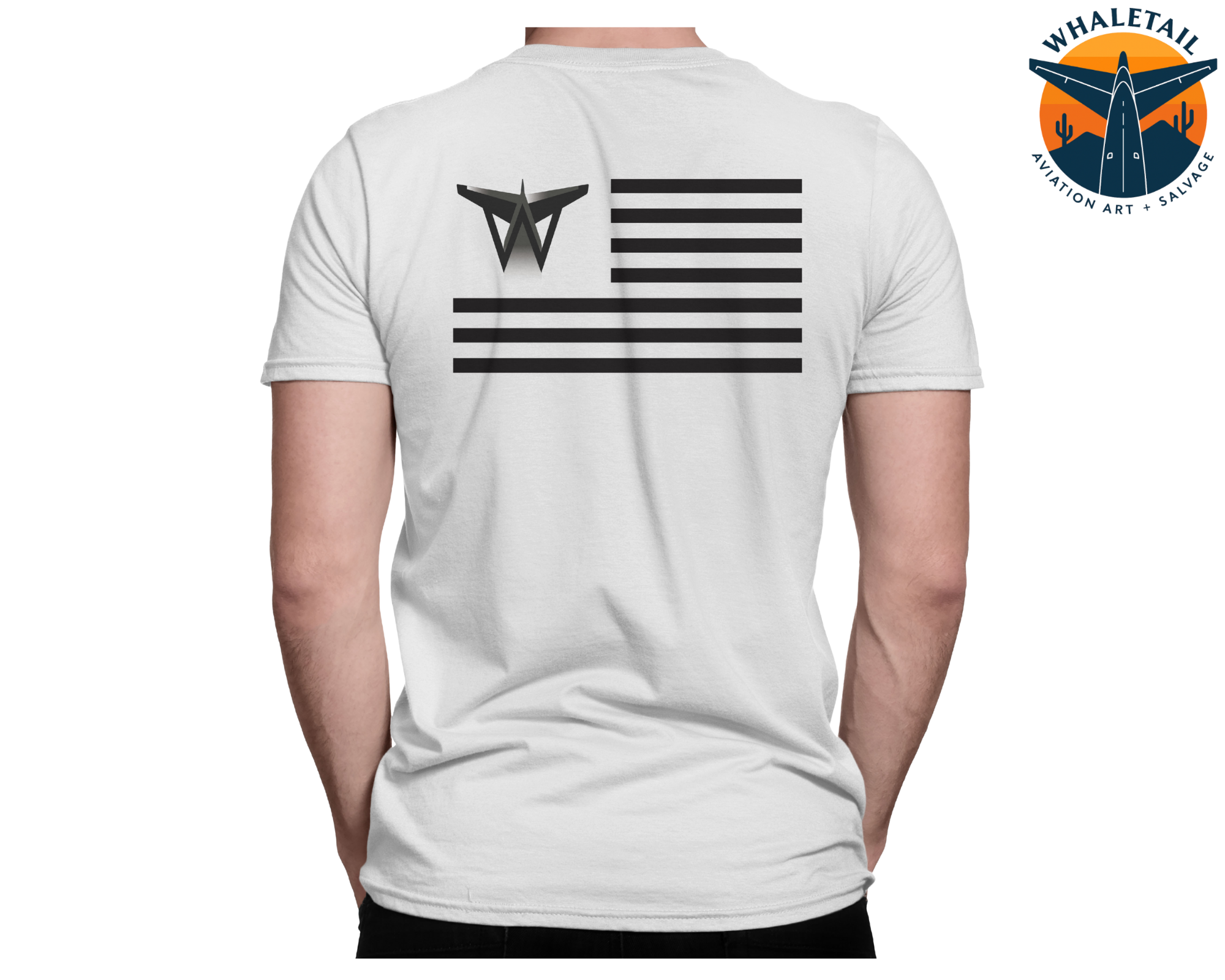 Whale-Tail Sales American Flag T-Shirt