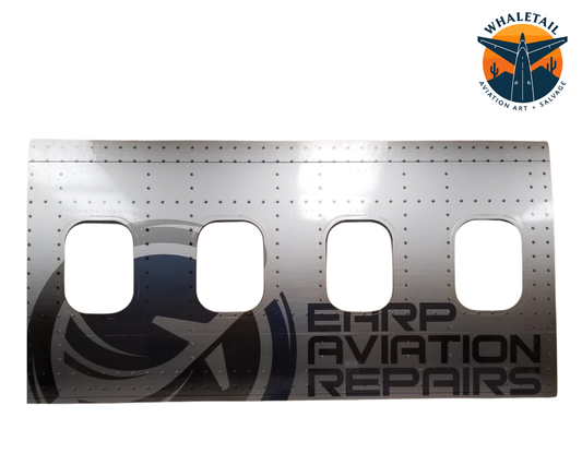 4 Window Custom Aircraft Window Cut