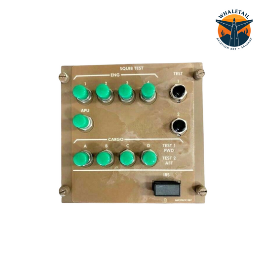 747-400 Squib Test Panel from flight deck