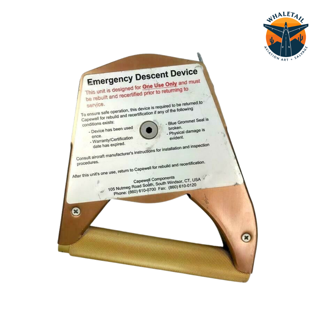 Original Aircraft 747-400 Emergency Decent Device from the Flight Deck