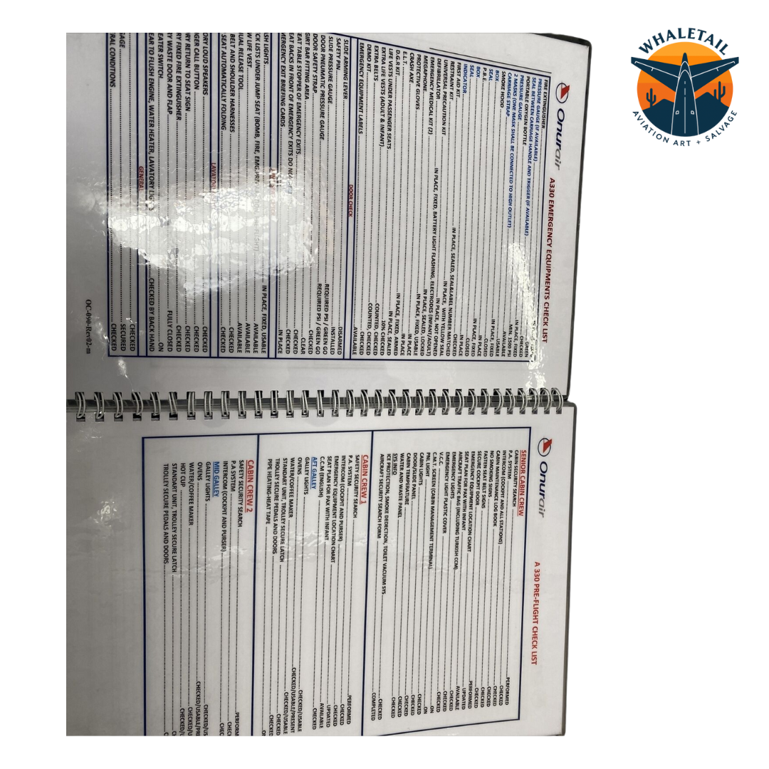 Onur Air A330 Cabin Crew Checklists