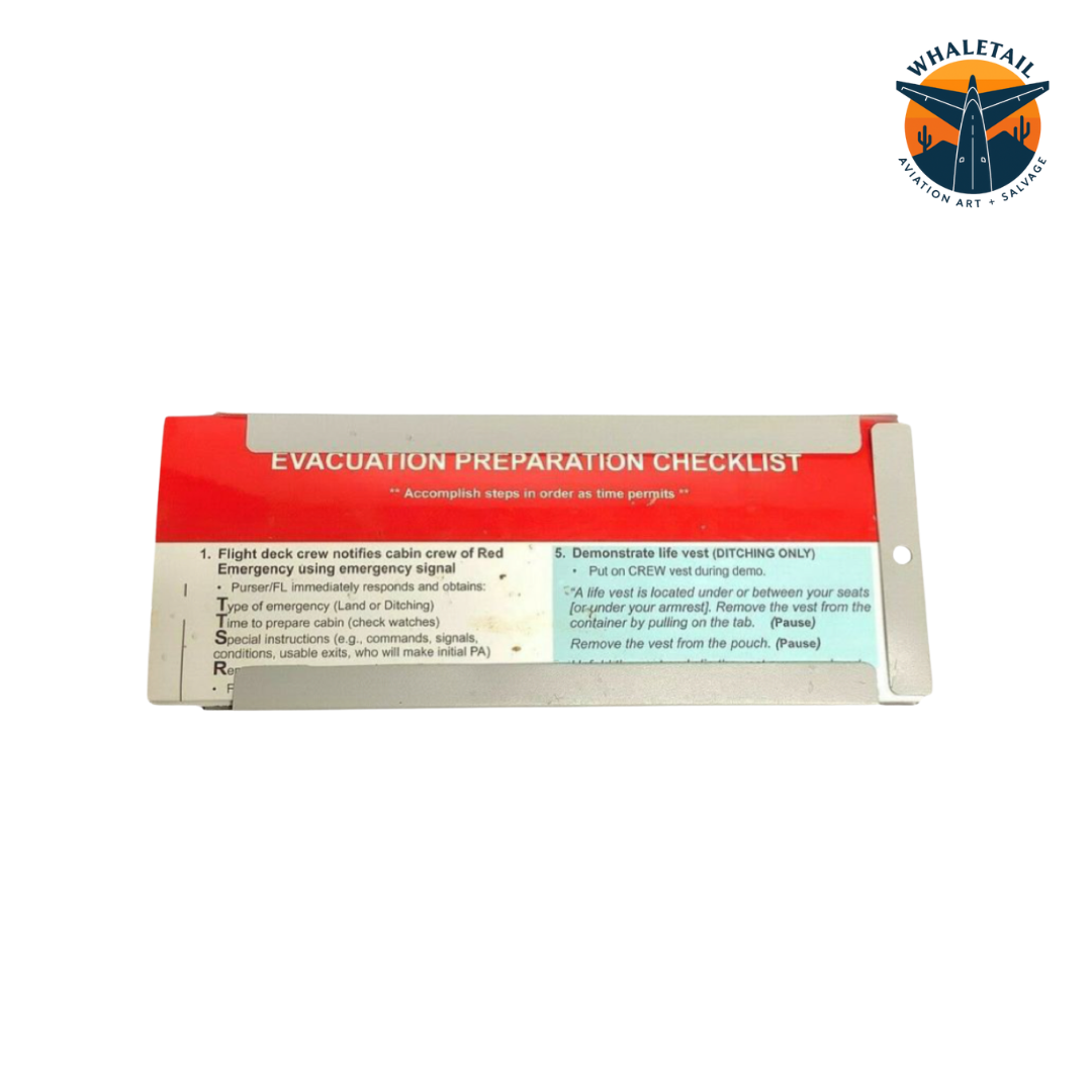 Evacuation Checklist with Holder
