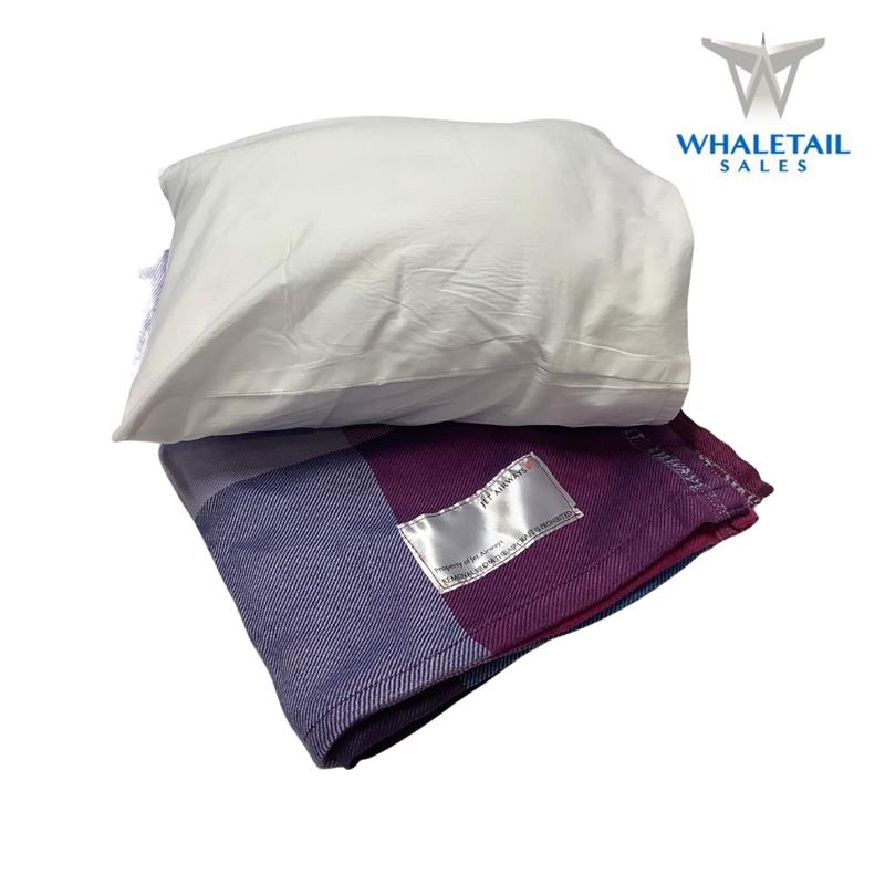 Authentic Jet Airways In Flight Blanket and Pillow