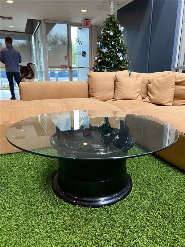 Authentic 767 Aircraft Wheel Hub Coffee Table