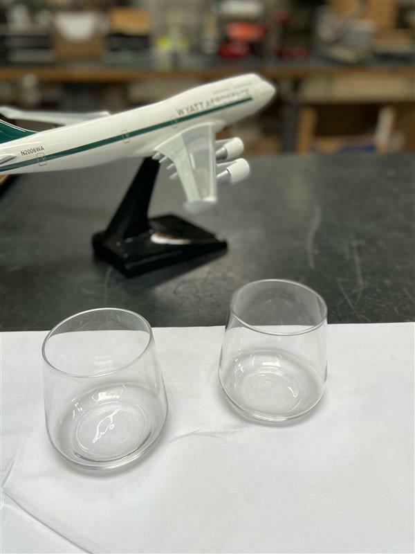 Authentic In Flight Stemless Wine Glasses