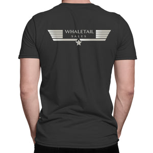 Striped Whale-Tail Sales T-Shirt