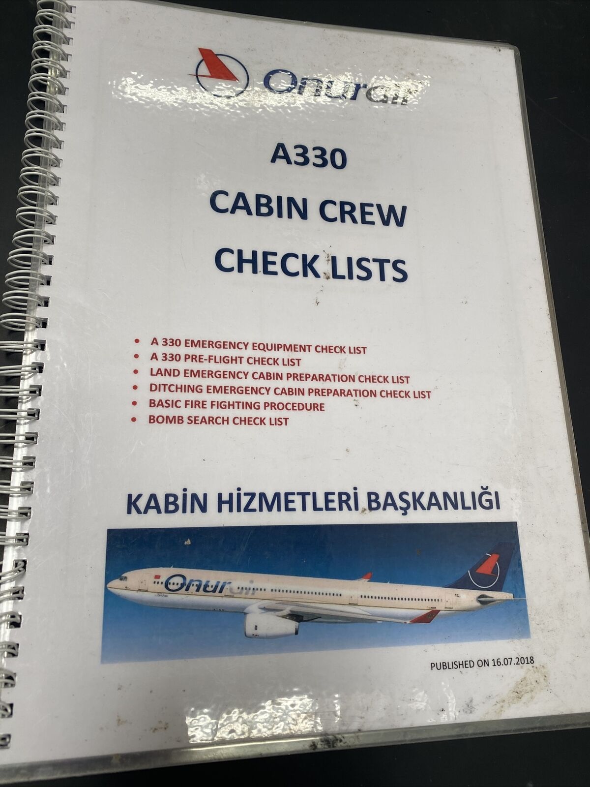 Onur Air A330 Cabin Crew Checklists