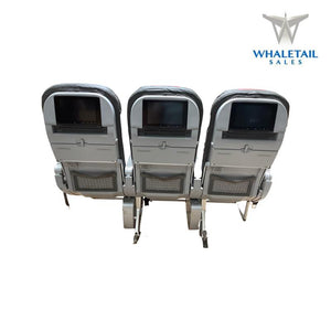 American Airlines Row of Three Seats Economy W/screens on back