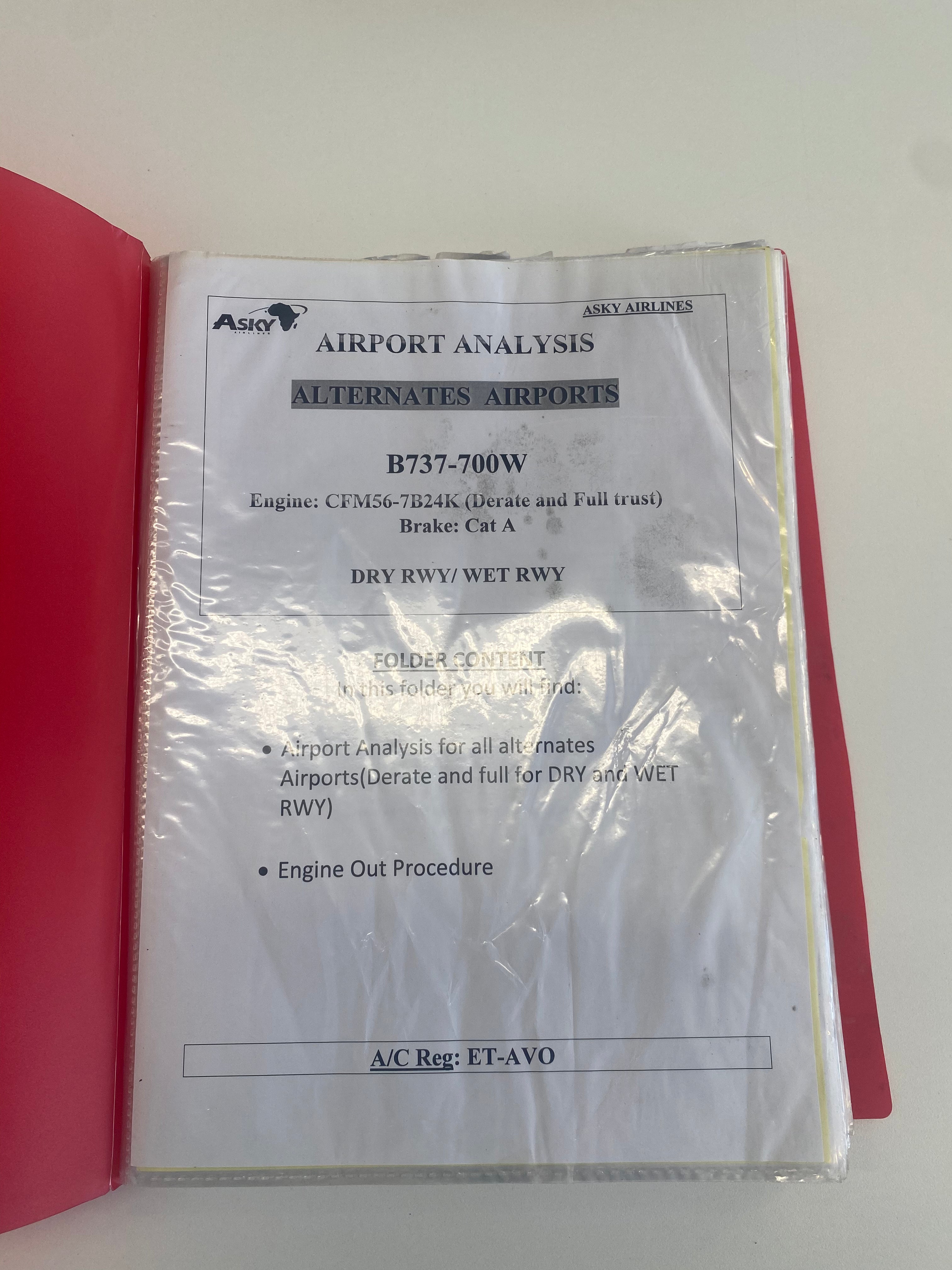 ASKY B737-700W Airport analysis